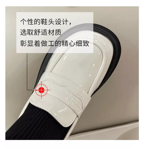 New Fashion Mid Calf Round Toe Sock Platform Loafers